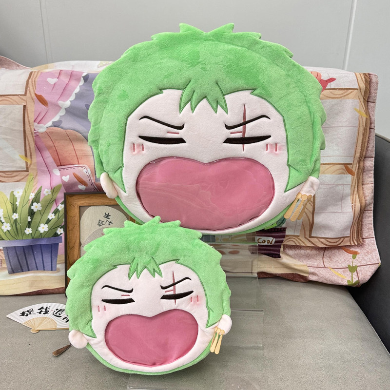 One Piece Zoro Pain Bag Backpack Anime Peripheral Two-Dimensional Bag Plush Crossbody Bag Doll Storage School Bag