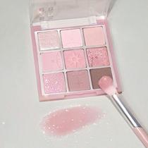 Peach Rose Broken Diamond Star and Moon Compass Nine Color Eyeshadow Palette Low Saturation Taro Mud Rose Pearlescent Matte Earth Color