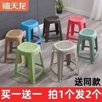 xy plastic stool thickened household adult plastic high stool bench dining table stool bench small low stool