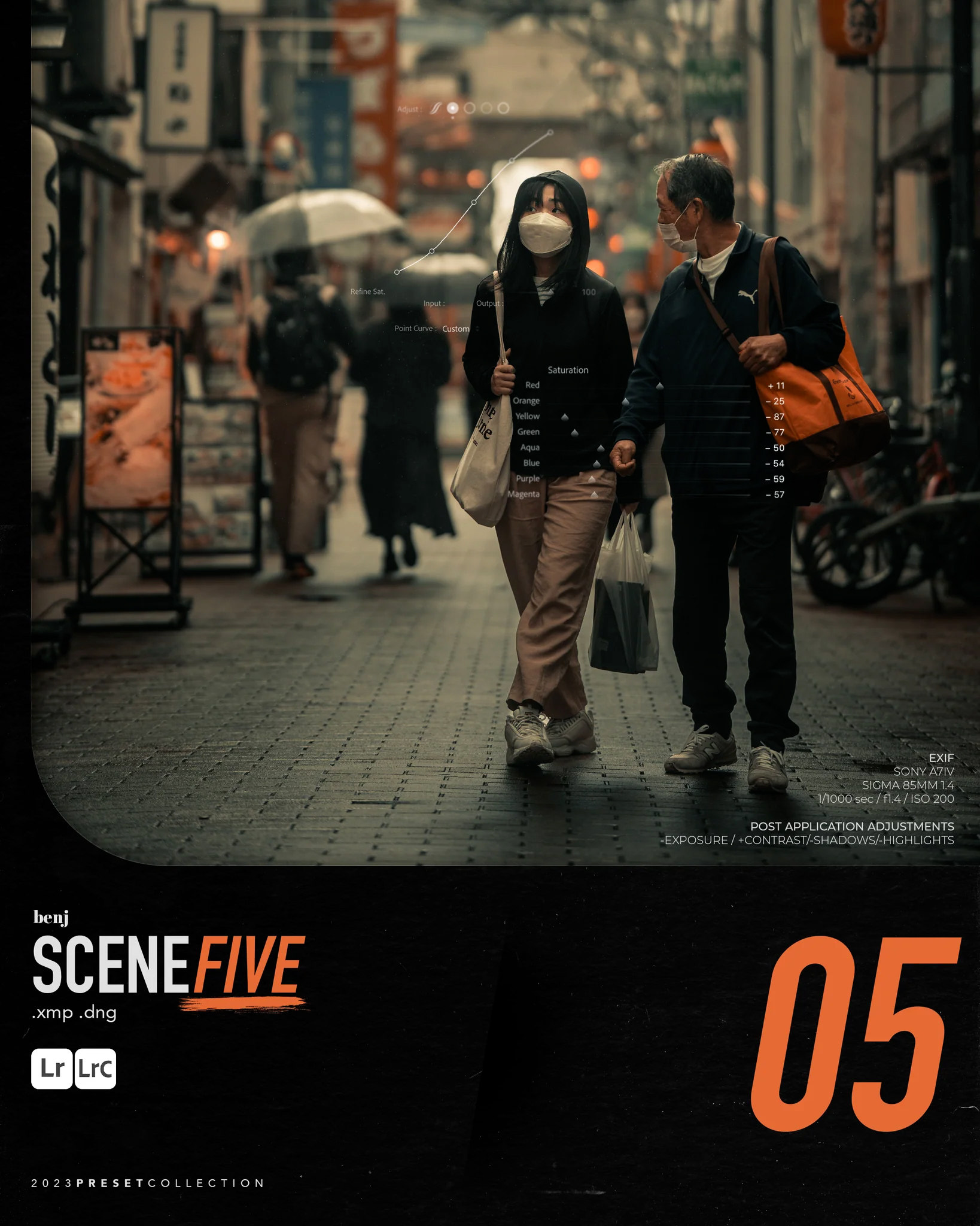 Benj Villena / benj™ - Scenes 8种人文旅拍人像风景扫街LR大师预设XMP+LR手机DNG