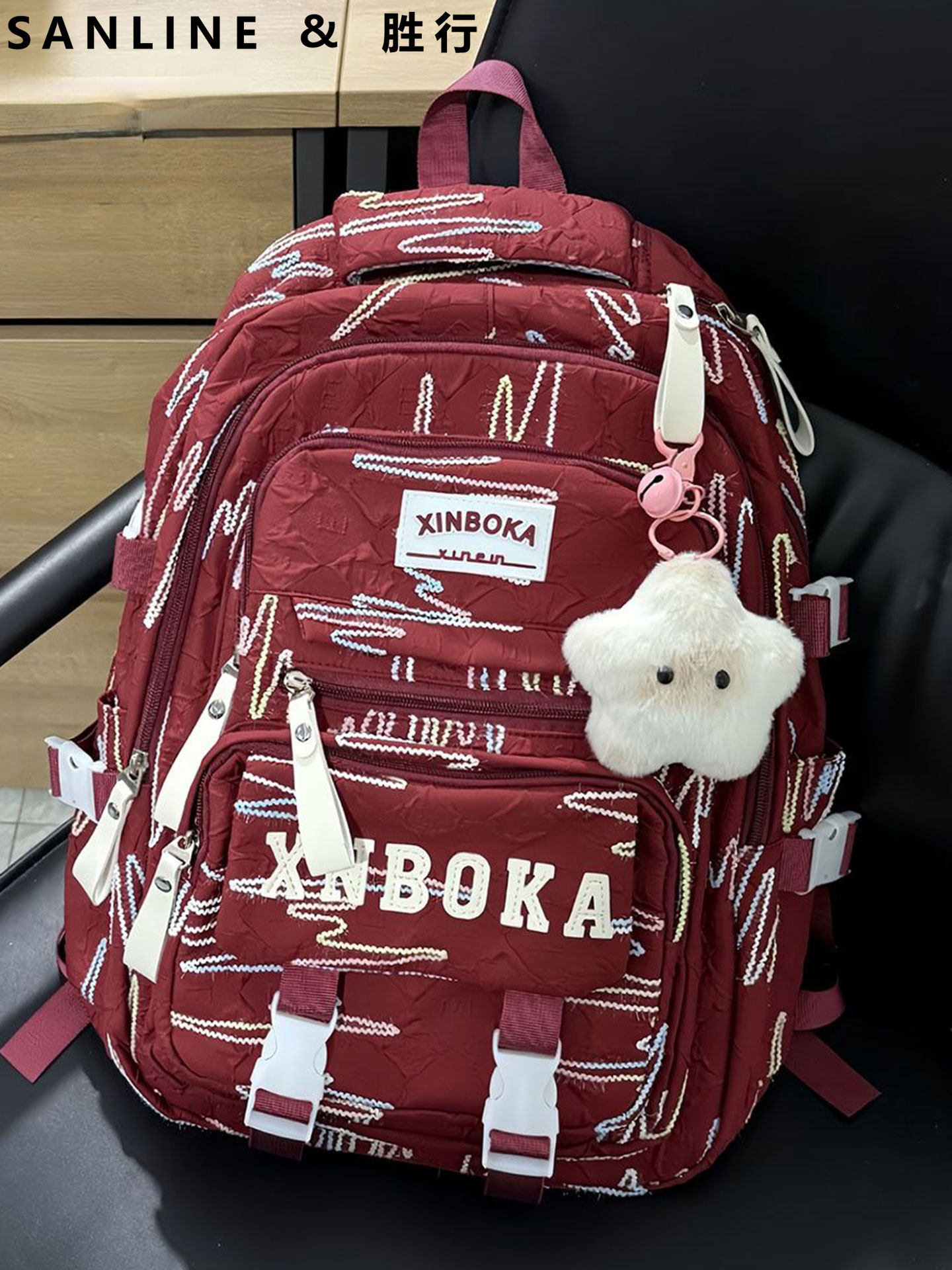 Schoolbags for Primary School Students in Grades Three to Six, Large-Capacity Ins-Style Girls' Backpacks for Middle School Students, Burden-Reducing Backpacks for Junior High School Students