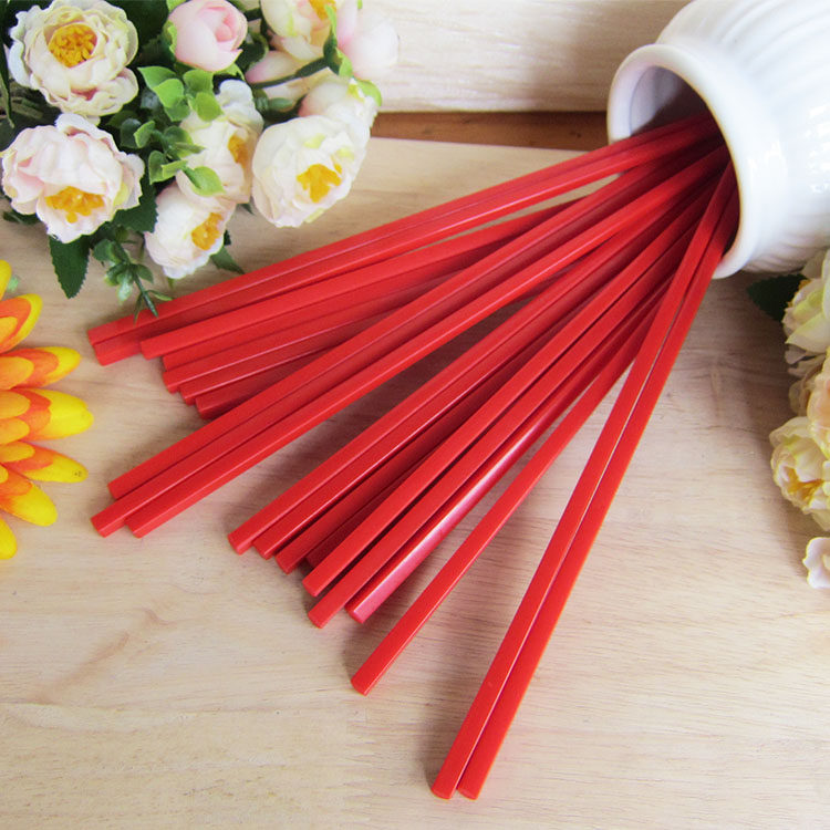 (20 Pairs) Birthday Wedding Red Wedding Supplies Household Chopsticks Red Chopsticks Happy Chopsticks Sacrificial Big Red Chopsticks