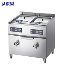 Hutch Cabinet Electric Fryer Commercial Fryer Double-Cylinder Fryer Fried Chicken Rice French Fries Timing Electric Fryer