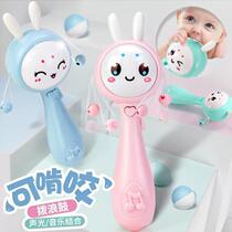 Infant rattle can be chewed 3-6 months old baby hand drum music stick rattle toy 0-1 years old