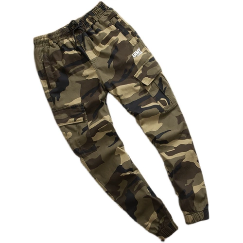 Утепленные камуфляжные эластичные износостойкие удерживающие тепло штаны, свободный крой