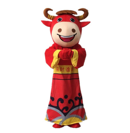 Bull cartoon couples rent fortune cow cow mascot can walk dolls rental raw shaw cow