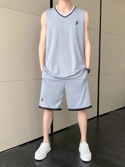 篮球球衣男士成人冰丝青少年跑步健身运动套装篮球服2025新款夏季