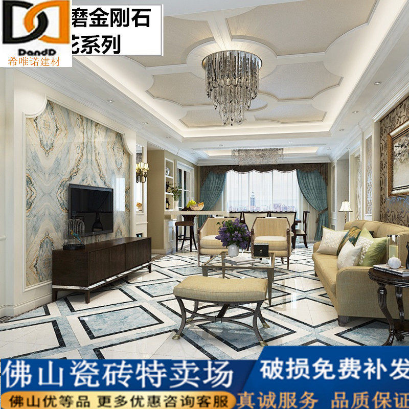 Fully polished glazed tiles 800x800 living room parquet floor tiles background wall tiles porch anti-slip polished glazed tiles floor tiles