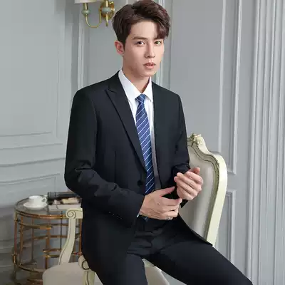 Small suit jacket men's handsome casual suit jacket single piece slim Korean version of Tide college students interview work clothes