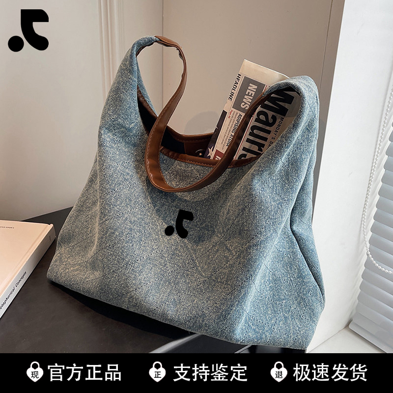 Authentic Korean Rr&Rest Denim Shoulder Bag for Women 2025 New High-End Large-Capacity Tote Bag Authentic Korean Rr&Rest Denim Shoulder Bag for Women 2025 New High-End Large-Capacity Tote Bag