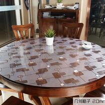 Desktop protective film 2mm shoe cabinet round cloth pvc large round table cloth table mat home restaurant waterproof transparent