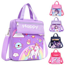 Tutorial Bag Elementary School Student Handbag Student Single Shoulder Inclined Satchel Supplement Homework Bag for men and women Childrens exam with book bag