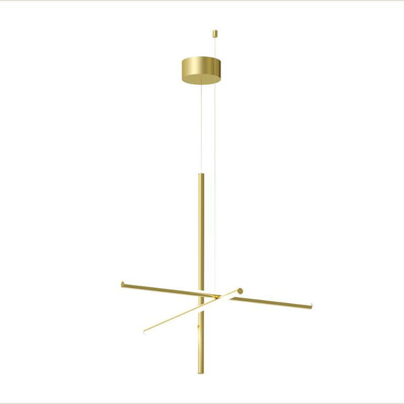 Italian modern minimalist guest restaurant bedroom model room hotel exhibition hall bar long line combination chandelier