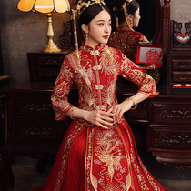 Xiuhe clothing 2021 New Wedding Bride Chinese wedding dress slim spring little man wedding dress dragon and phoenix gown