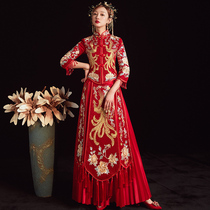 Xiuhe clothing bride 2021 New Dragon and Phoenix coat summer wedding Chinese wedding dress wedding dress thin toast service
