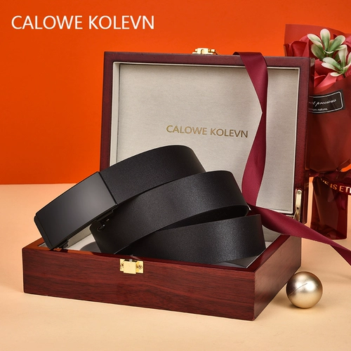 Calowe Kolevn мужской кожаный ремень, беззубая автоматическая пряжка чистая кожаная ремень подлинные брюки