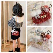 Child Packs Kits Little Girl Mini Skew Satchel Cute Princess Fashion Foreign Air Girl Trend Line New Plush Bag