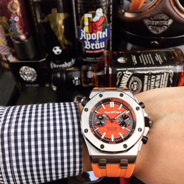 Brand New Full Set Caidwei Royal Free Shipping Oak Watch Offshore Silicone Strap Mechanical Men's Watch with Imported Movement