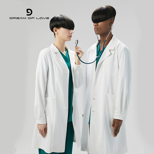 Длинная униформа врача подходит для мужчин и женщин, комбинезон, короткий рукав, делается под заказ, с печатью вашего логотипа