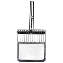 Cat litter shovel stainless steel fine hole seventh generation two-in-one cat litter shovel metal push-pull cat litter shovel large