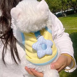 Summer Breathable Puppy Clothes Bitter Bear Teddy Puppy Cat Anti-Hair Thin Pet Vest for Traction
