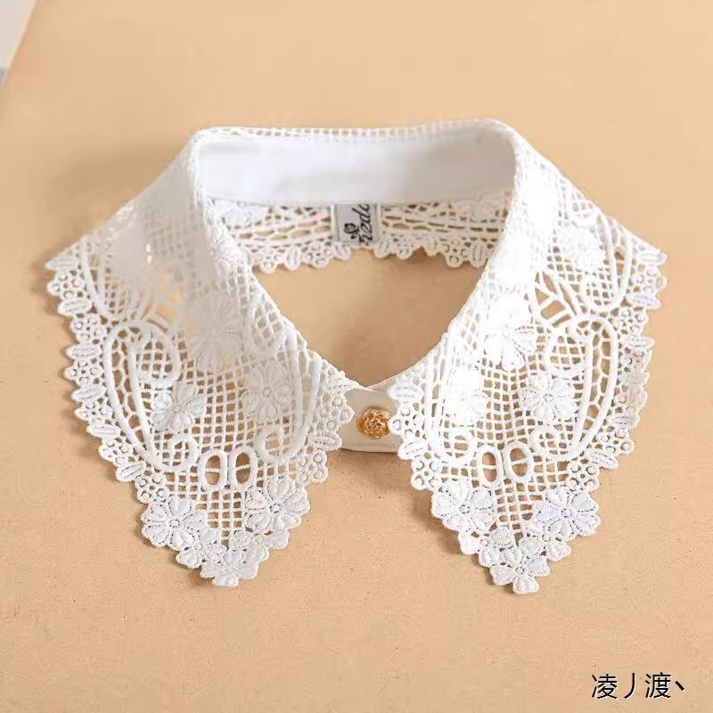 Lace Collar, Pure Cotton Lace Collar, Versatile Accessory for Layering, Decorative Collar, Korean Style, Age-Reducing Doll Collar, Fake Collar