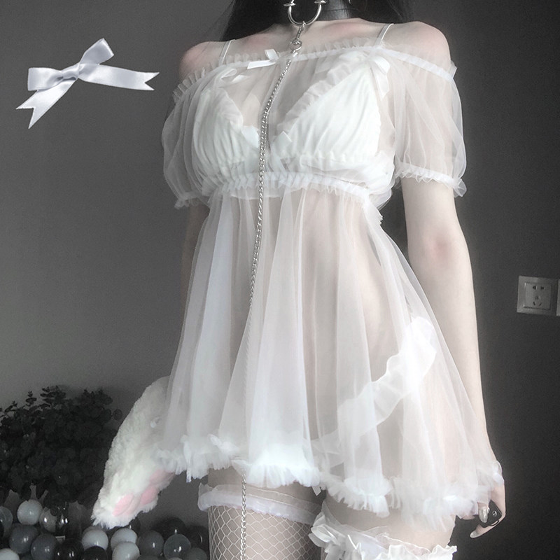 Lace Eroy Lingerie Sexy Pyjamas Passion Suit Bed Teasing Free From Temptation Transparent Sleeping Skirt Women's Slut Suit