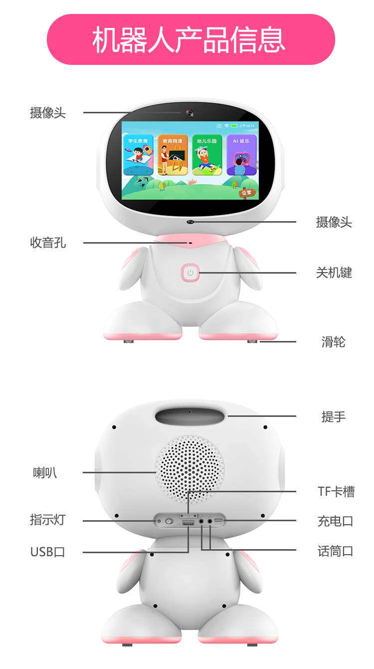 Разумный человекоподобный робот bei le cong intelligent robot ely education machine toy voic