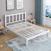 Wrought iron bed thickened and reinforced 1 8 meters light luxury double bed Modern simple net red single 1 5m childrens iron frame bed