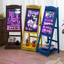 Beauty salon new display display restaurant bar wooden personality billboard light - board solid wood small blackboard display