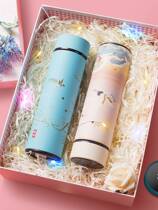 Couple cup a pair carrying water cup winter portable 2021 small cute out of the country style thermos cup simple cup