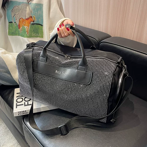 Вместительная и большая сумка для путешествий для выхода на улицу, модная багажная сумка через плечо, ткань оксфорд