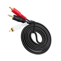 YP03 audio cable 3 5MM one point two lotus head 1 5 meters black