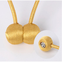 Curtains with a pair of magnetic absorption tie-tied strap rope tied rope tied to magnetic curtain hook decorative accessories
