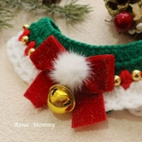 Шарф, рождественский нагрудник, трикотажный аксессуар, шерстяной чокер, галстук-бабочка, милый слюнявчик