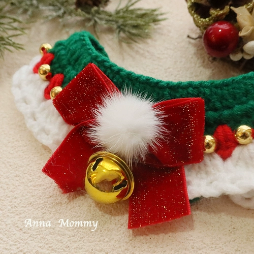 Шарф, рождественский нагрудник, трикотажный аксессуар, шерстяной чокер, галстук-бабочка, милый слюнявчик