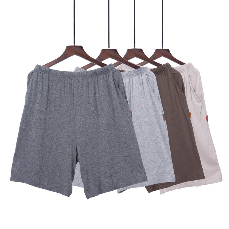 Modale Sleeping Pants Men Shorts Summer Thin style Casual Loose Big Code Sports Pants Home Sleeping Pants Men 50% Pants-Taobao