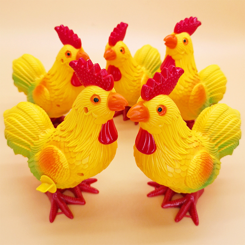 Online Red Hair Bar Trampoline Giant Chicken Toy Upper Chain Simulation Animal Infant Puzzle Climbing 2-4-Taobao