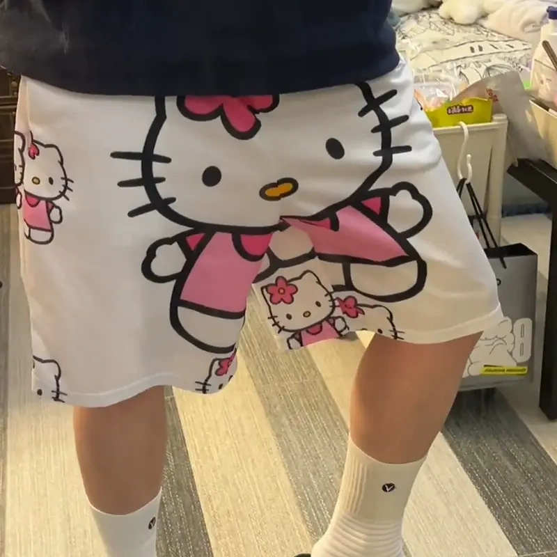 Hello Kitty Shorts Couple's Five-Point Shorts Summer Gift for Boyfriend/Girlfriend Funny Sports Basketball Casual Big Shorts
