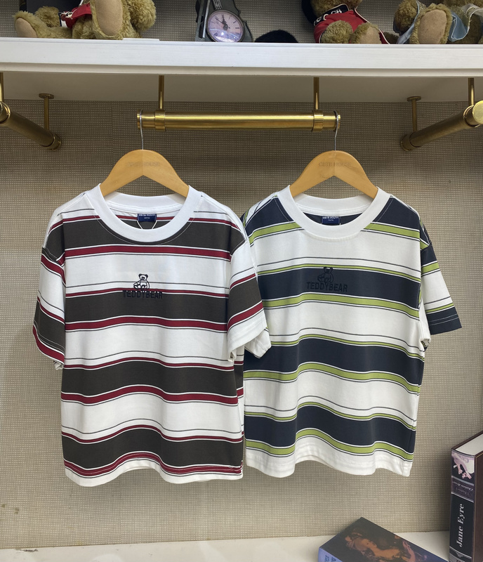 British Teddy Bear Striped T-Shirt G6Mt25（D03）