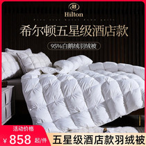 Hilton five-star hotel down by 100% white goose down spring autumn by a core home double-person warm winter by