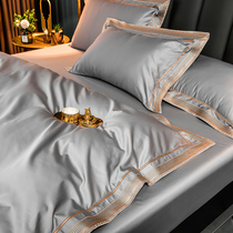 200 long suede cotton four pieces full cotton pure cotton Nordic wind new bed sheet Bed Hat Hotel Bed bedding 4