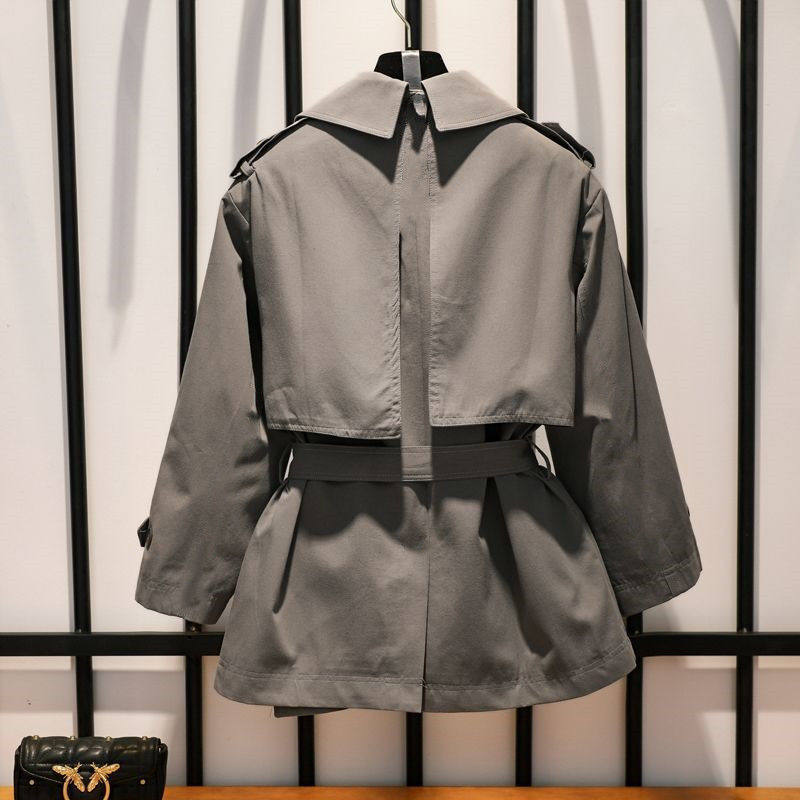Popular trench coat female small man 2021 spring new Korean version loose casual short coat spring and autumn ins tide versatile