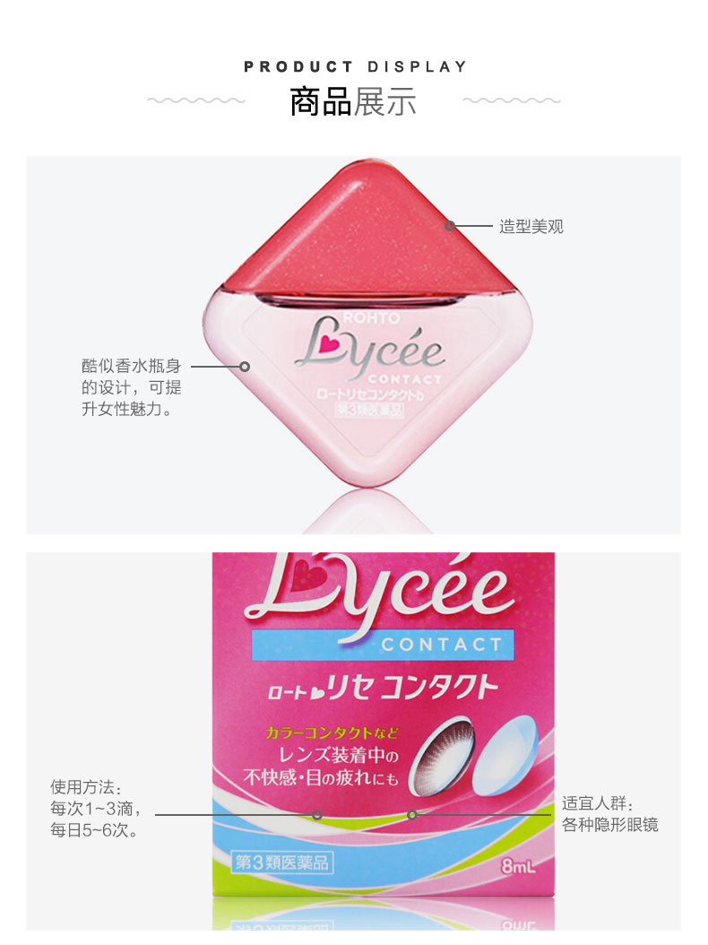 Lycee powder eye drops for contact lenses