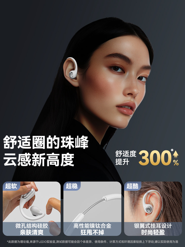 Leduo Bluetooth Headphones Wireless Ear-Hanging Bone Conduction Open-Type Non-In-Ear Sports 2025 New Model Official Genuine Product