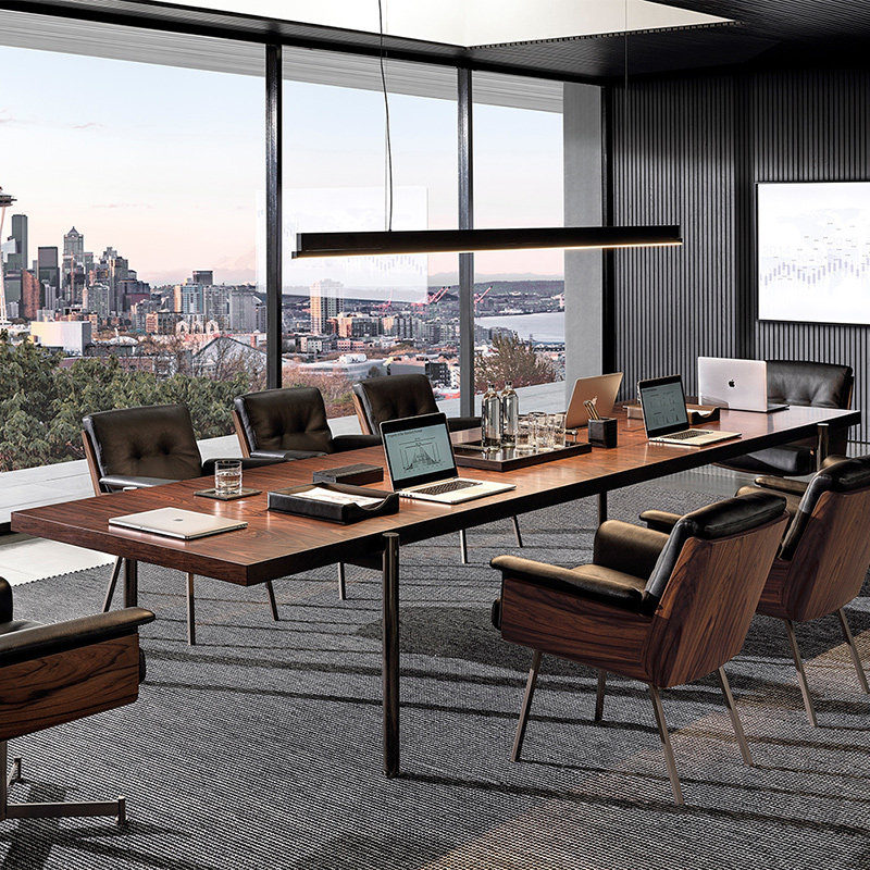 JNLEZI Superquadra Marble Table Rectangular Solid Wood 2 5 m Italian Premium Conference Table