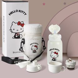 Cup Bear hellokitty Thermos kids Suction Cup Female Water Cup Primary School Male Kindergarten Baby Water Kettle