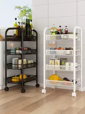 Kitchen shelf Floor-to-ceiling multi-layer removable household cart storage storage shelf Vegetable basket supplies Daquan