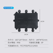 Dernale Flame Retardant Waterproof Junction Box Outdoor with terminals outdoor cable Monitoring PC Plastic Seal Engineering Black