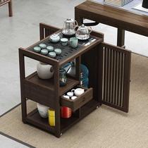 Mobile tea table household small tea table kung fu tea cabinet tea cart tea combination kettle integrated side cabinet tea set